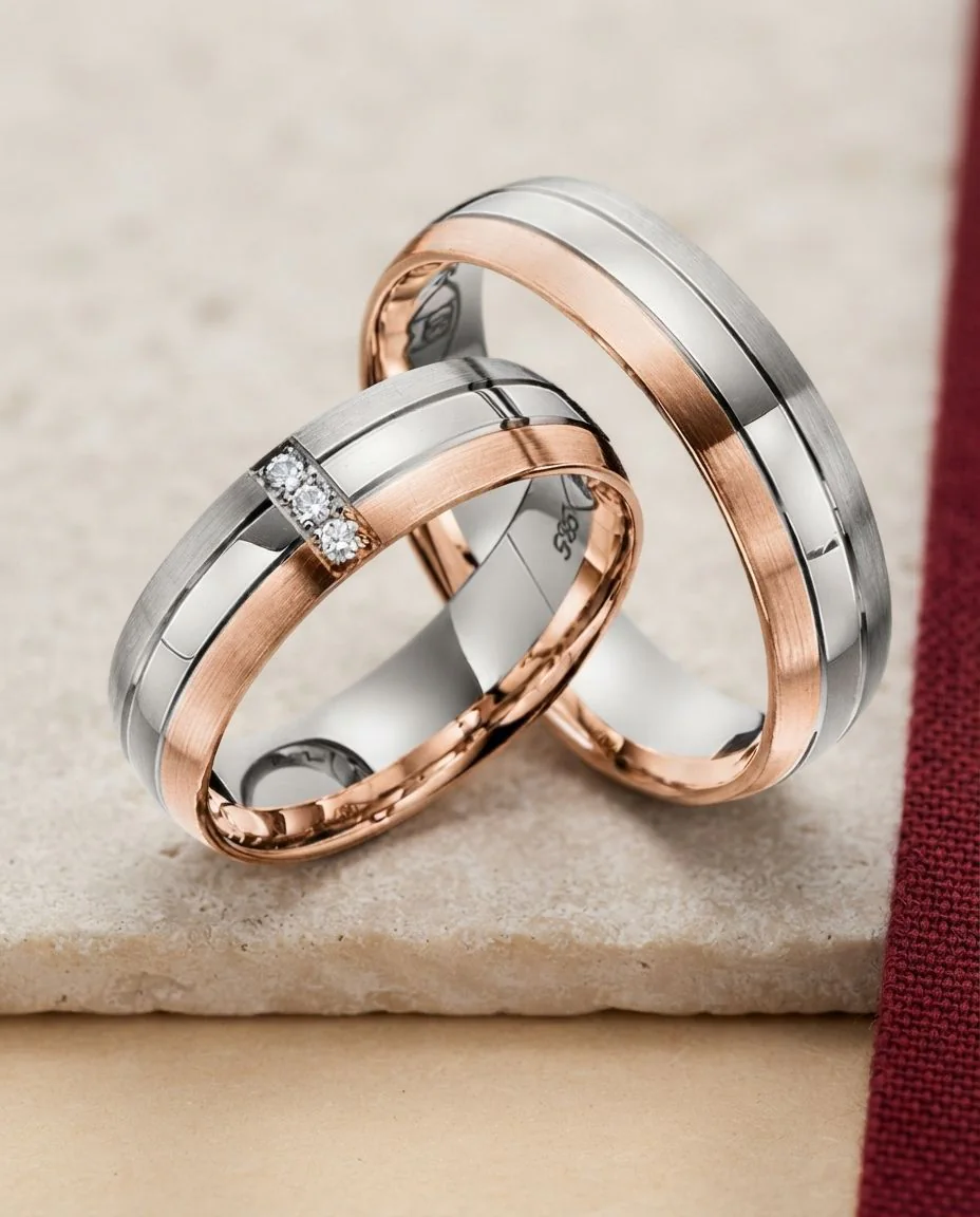 Trauringe · RU-1455-17 · Platin 600/- · drapiert