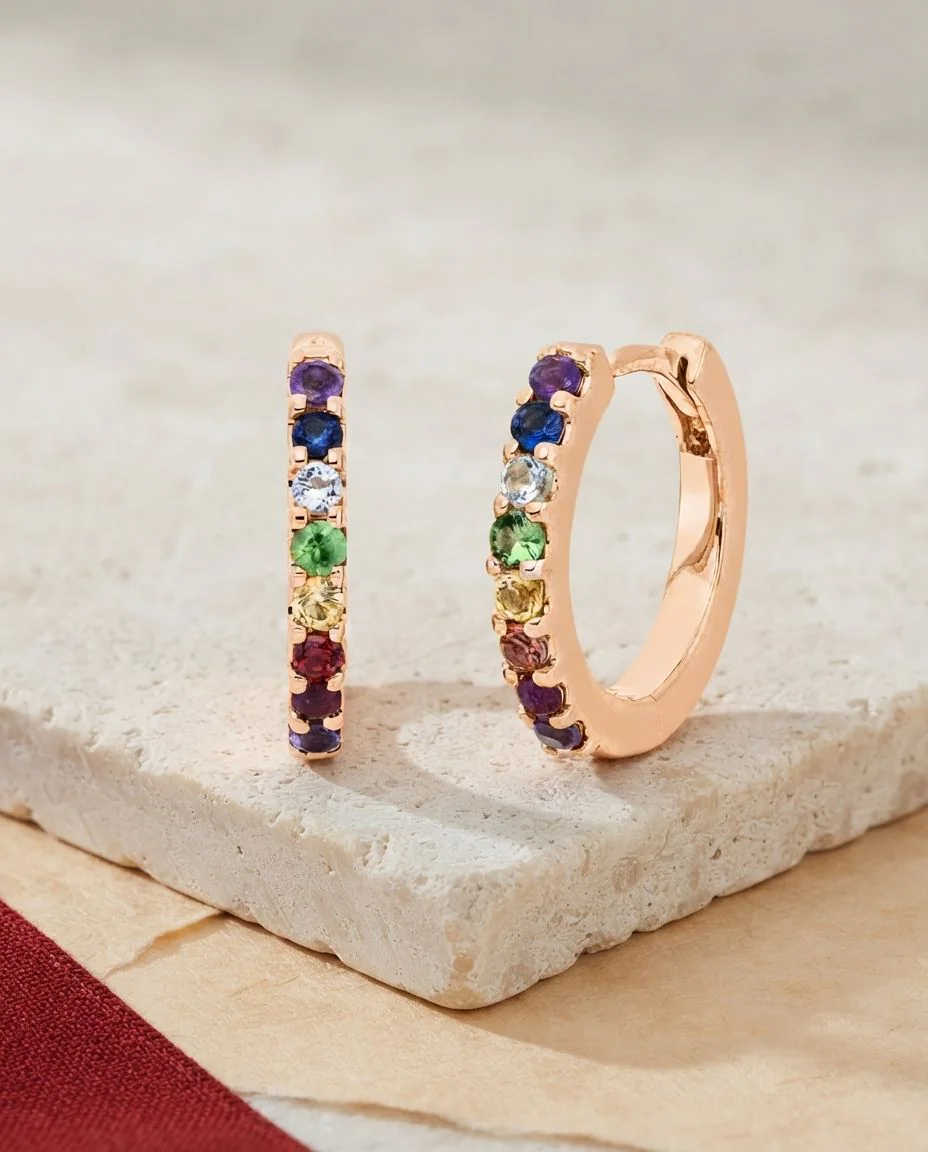 Creolen 18 Karat Gelbgold · drapiert
