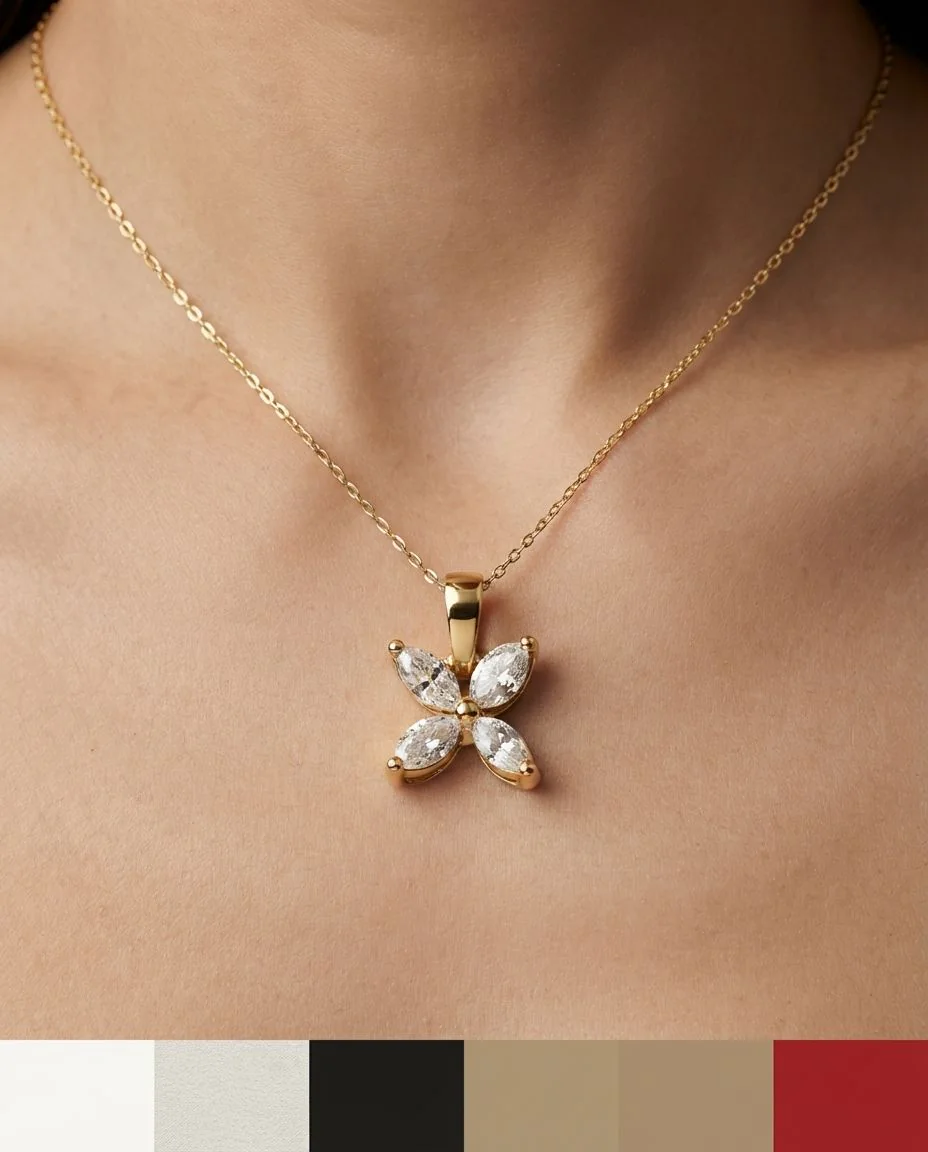 Anhänger 18 Karat Gelbgold, mit Öse · getragen
