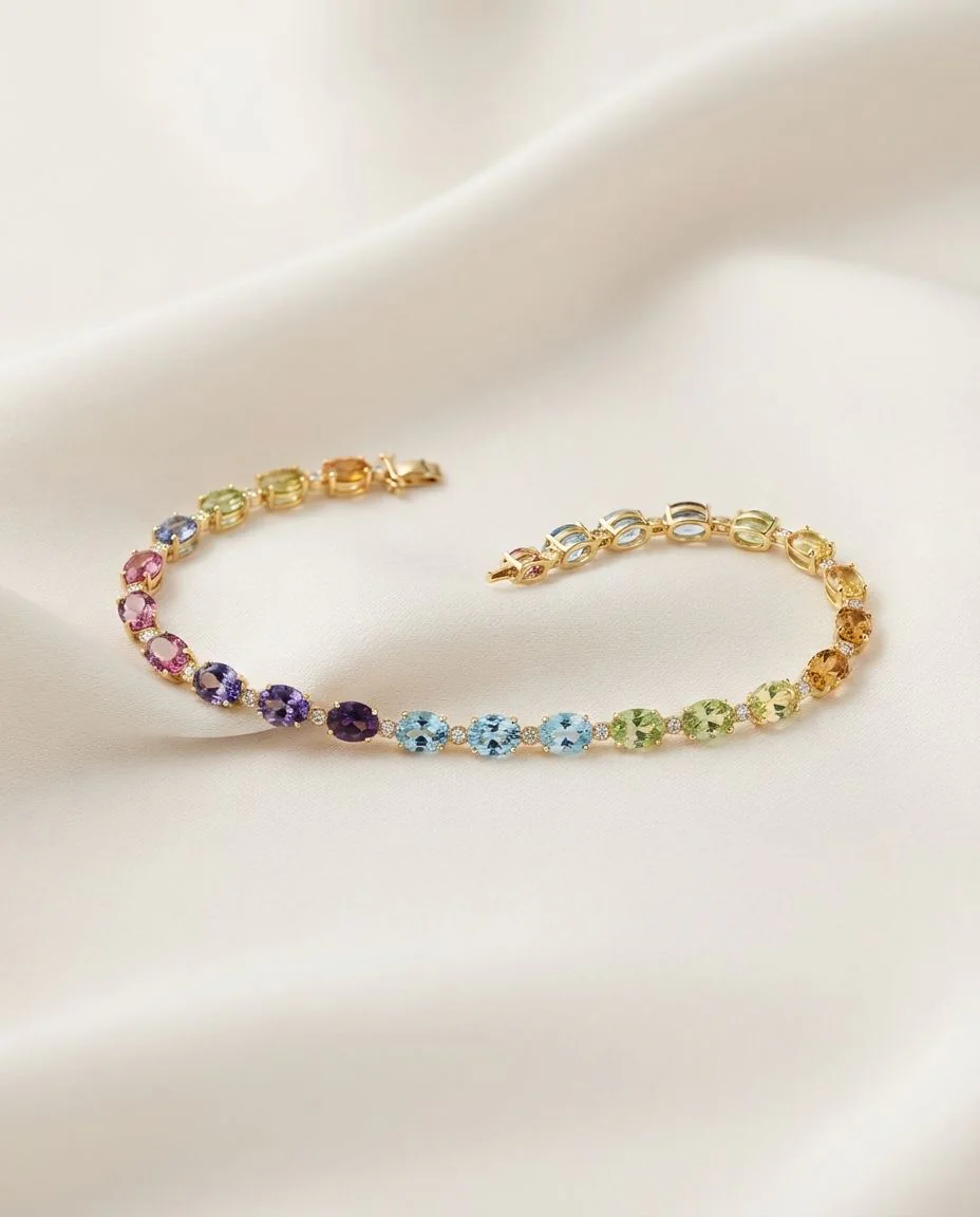 Armband 4er-Krappe 18 Karat Gelbgold · drapiert