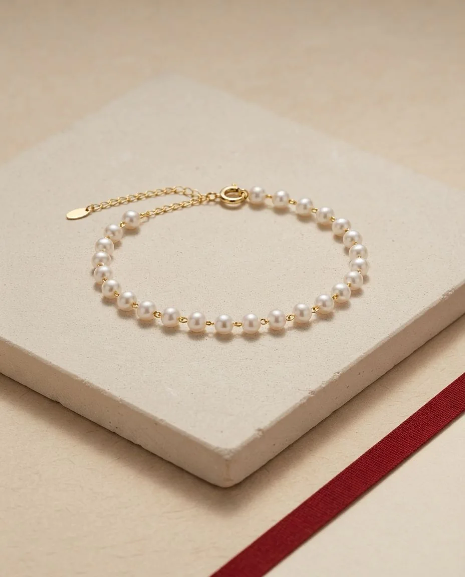 Armband 18 Karat Gelbgold, mit ZÖ 16 cm · drapiert