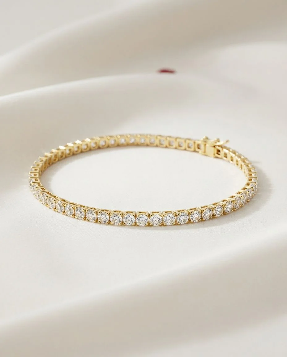Armband 4er-Krappe 18 Karat Gelbgold, Premium Edition · drapiert