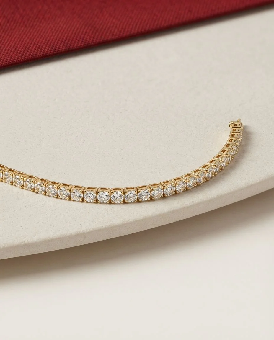 Armband 4er-Krappe 18 Karat Gelbgold, Premium Edition · drapiert