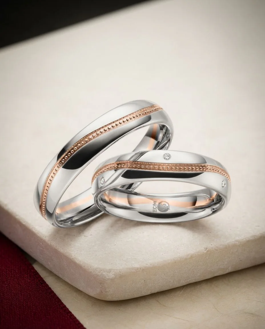 Trauringe · RU-1627-13 · Platin 600/- · drapiert