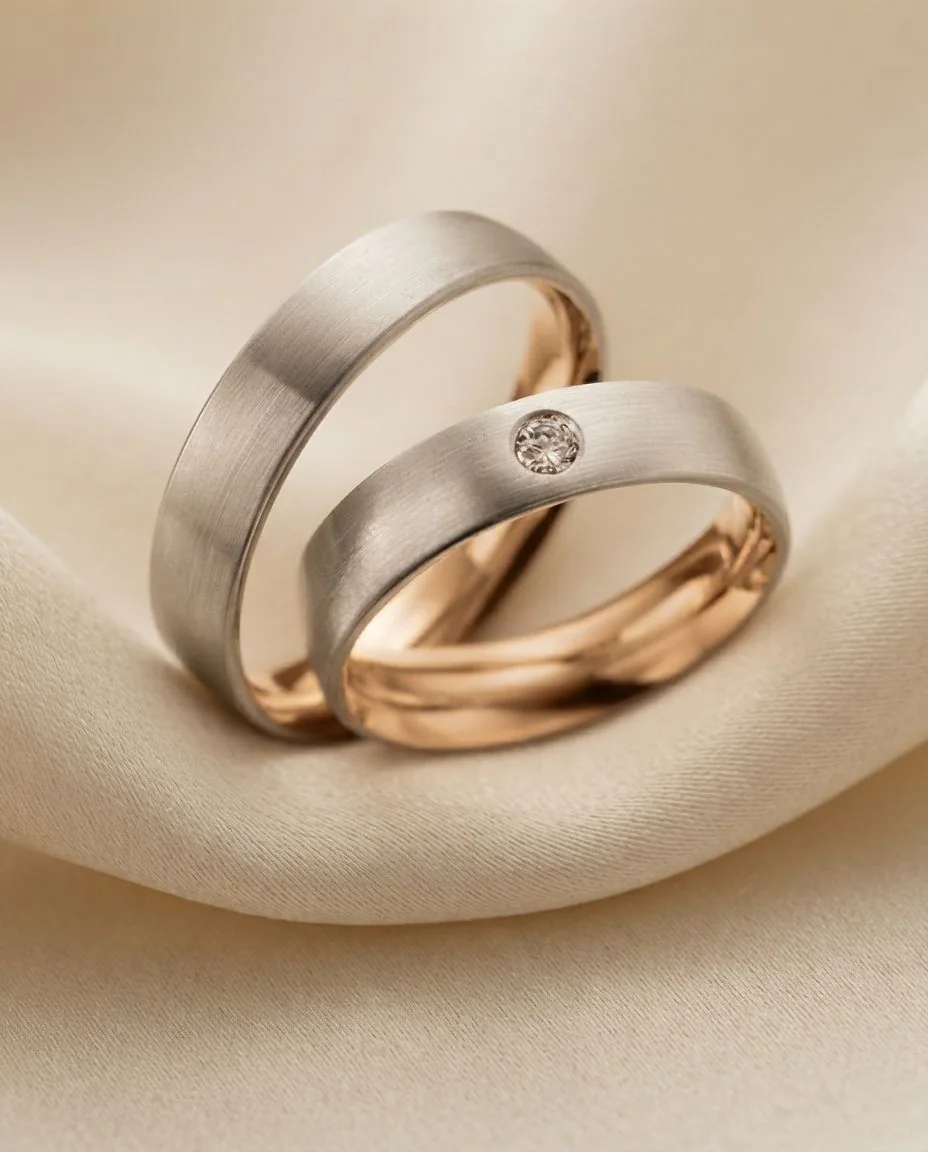 Trauringe · RU-1403-3 · Platin 600/- · drapiert