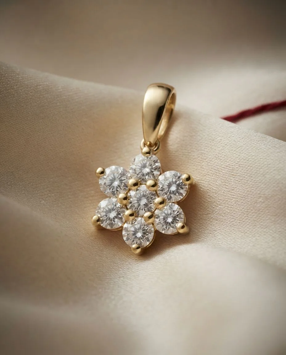 Anhänger 18 Karat Gelbgold, mit Öse · drapiert