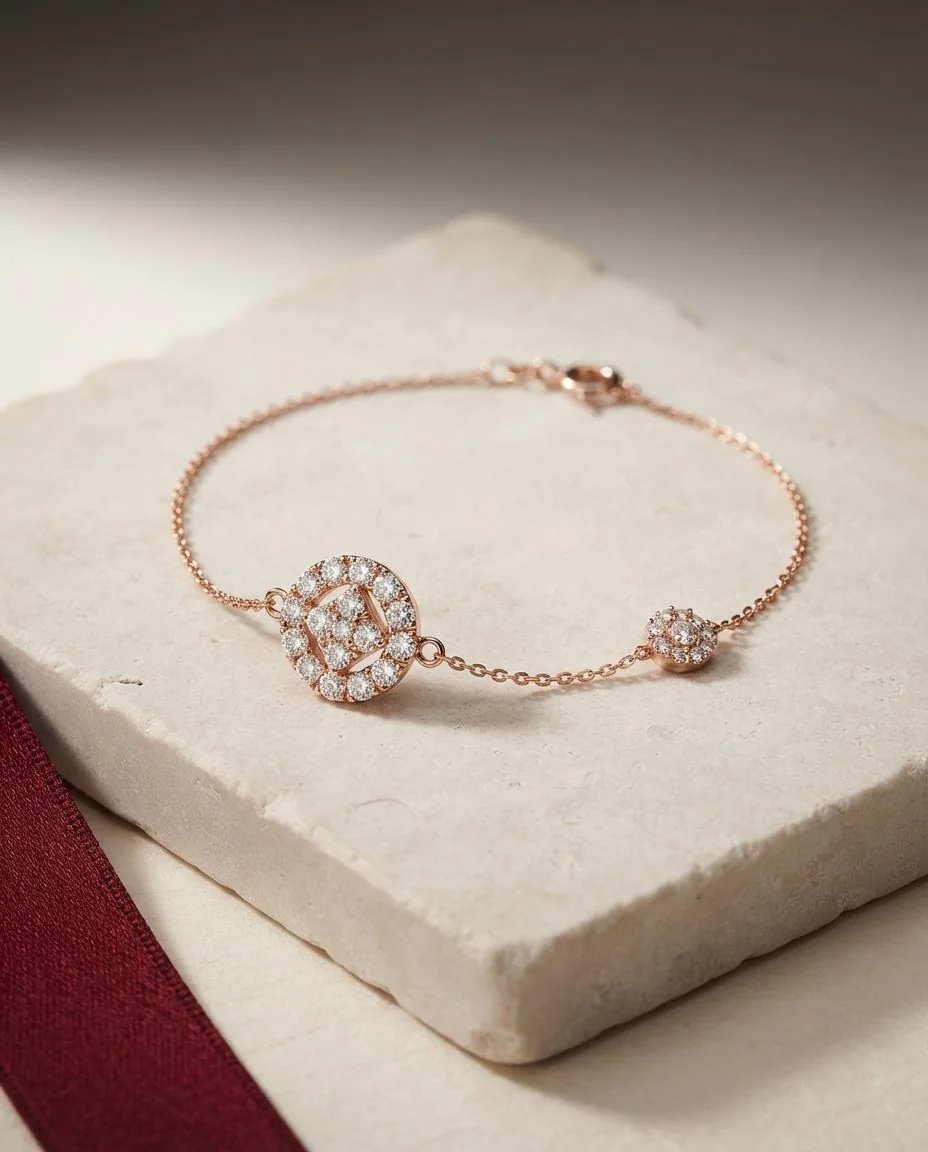 Armband 18 Karat Roségold · drapiert