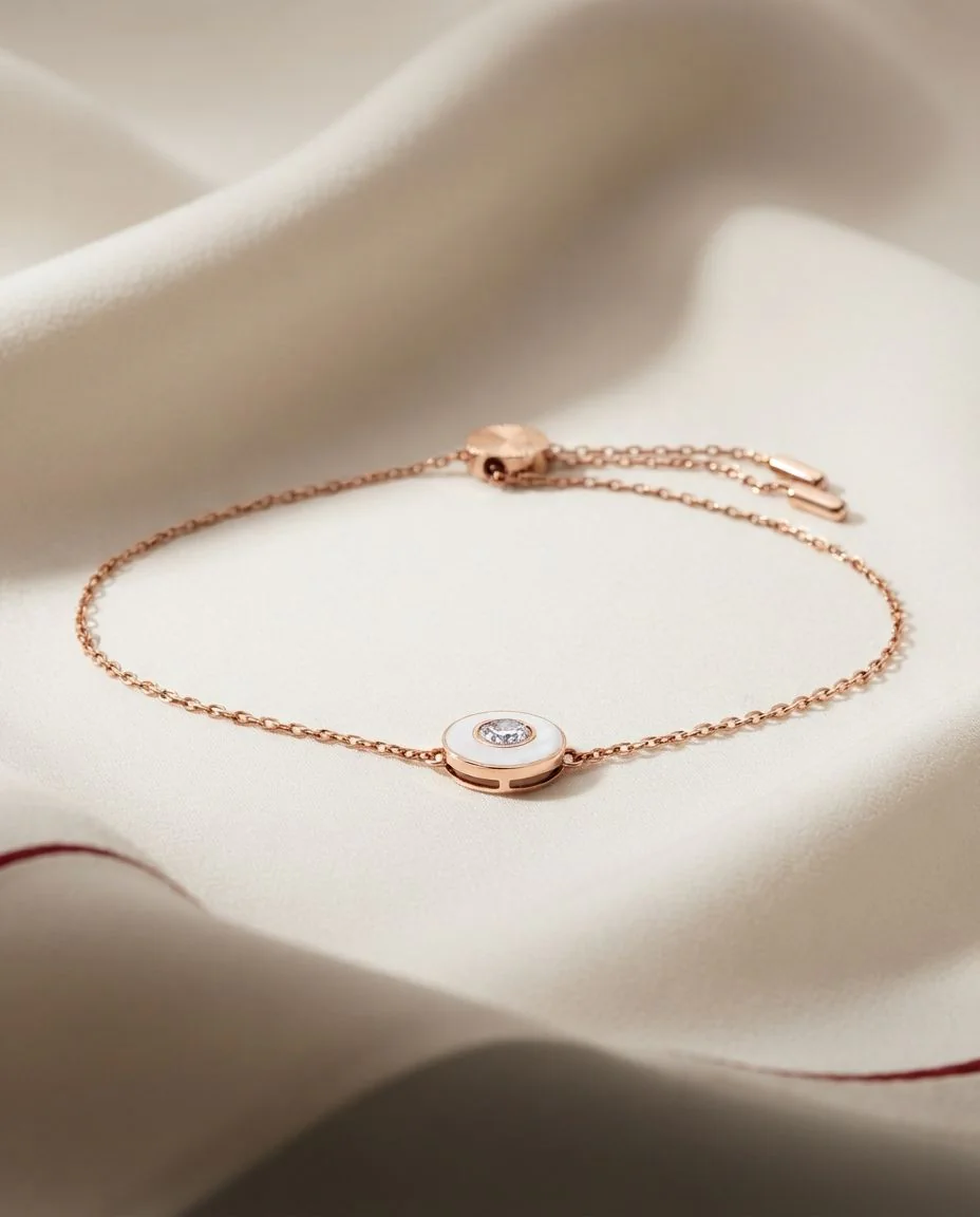 Armband 18 Karat Roségold · drapiert