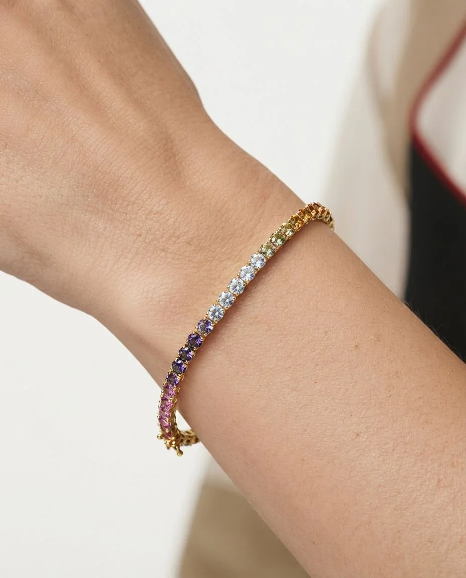 Armband 18 Karat Gelbgold · getragen