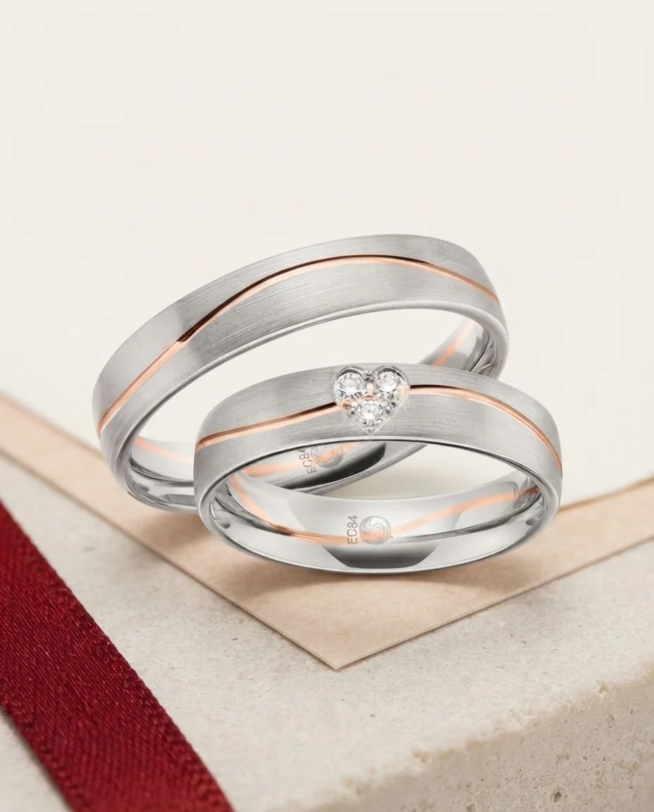 Trauringe · RU-1603-9 · Platin 600/- · drapiert