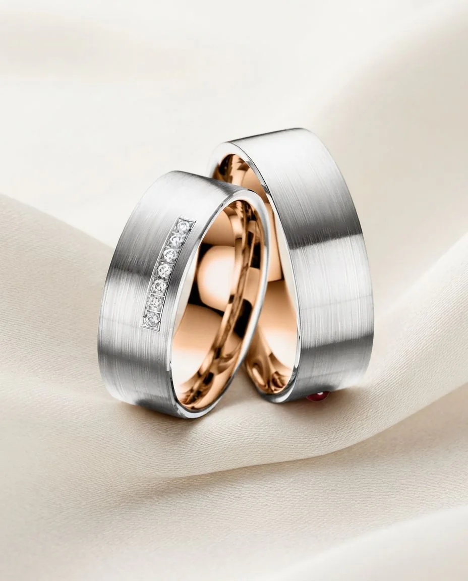 Trauringe · RU-1419-1 · Platin 600/- · drapiert