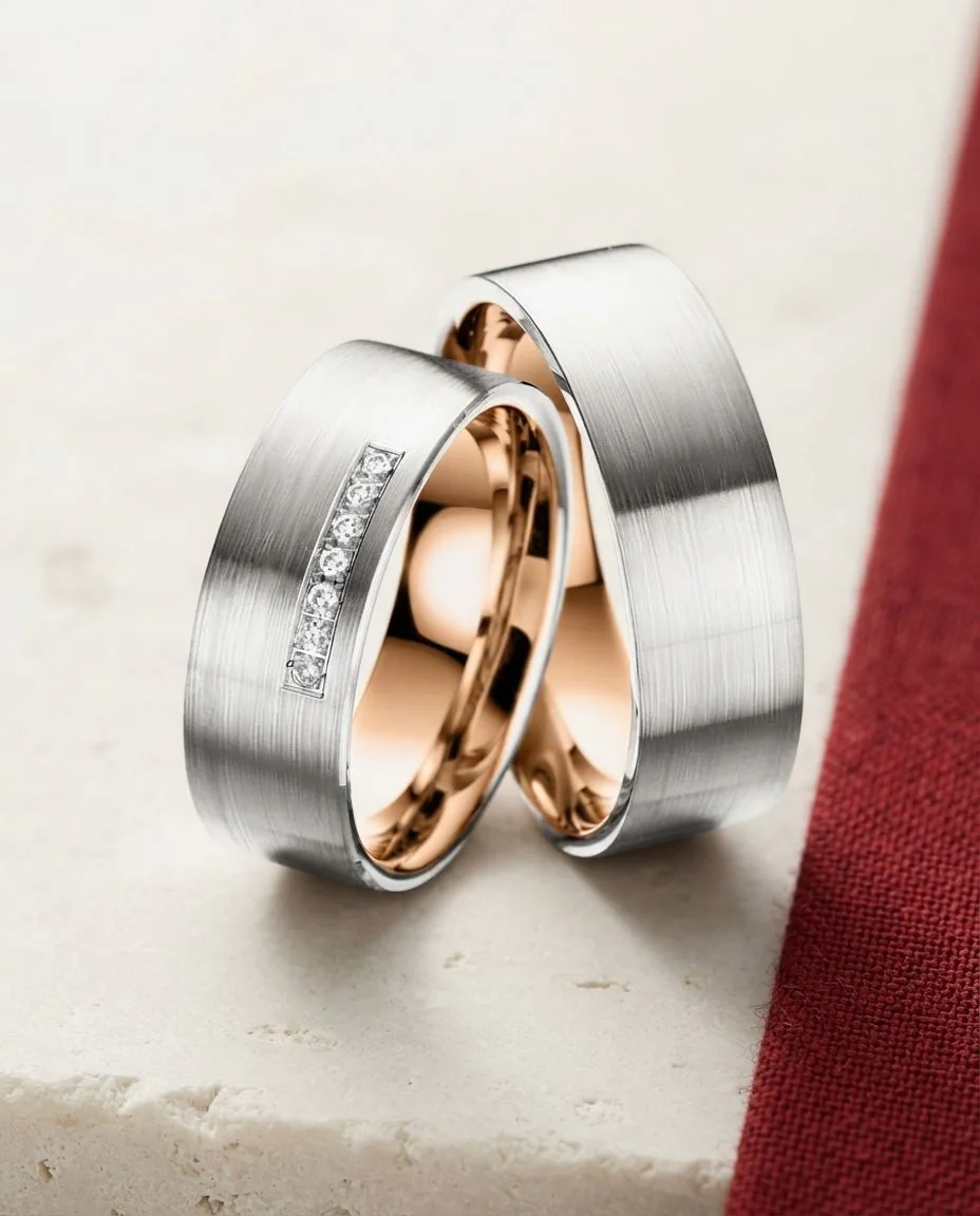 Trauringe · RU-1419-1 · Platin 600/- · drapiert