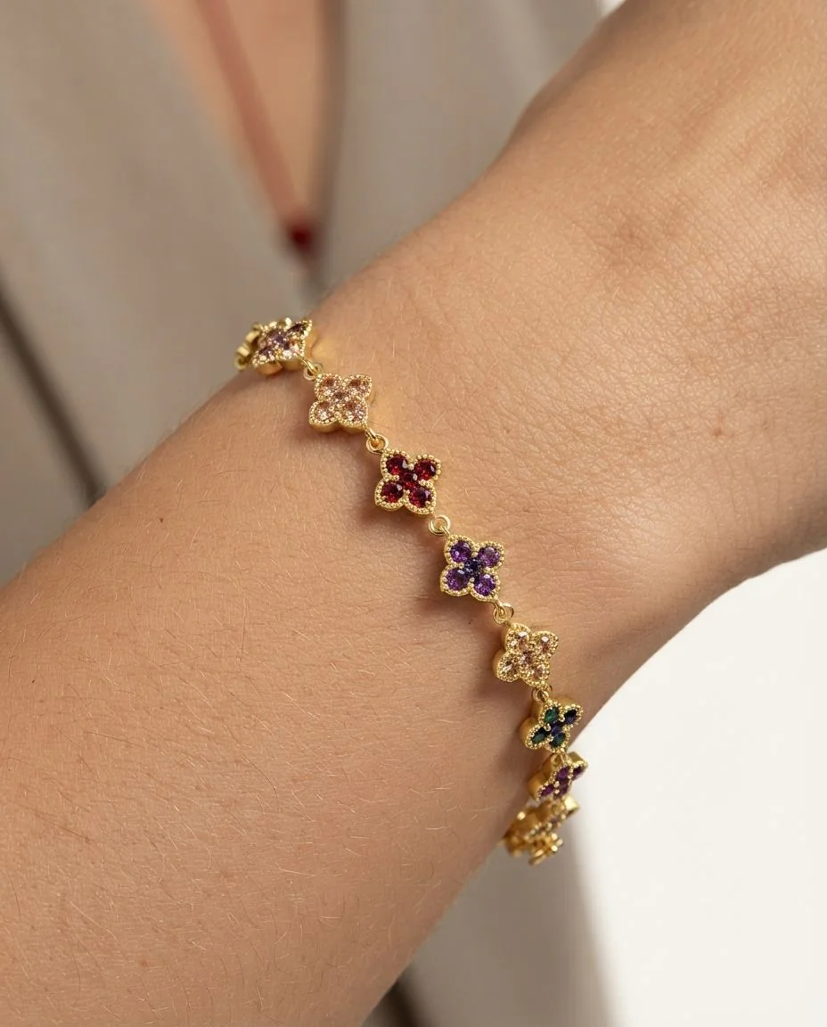 Armband 18 Karat Gelbgold · getragen