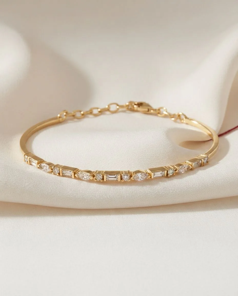 Armreif 18 Karat Gelbgold · drapiert