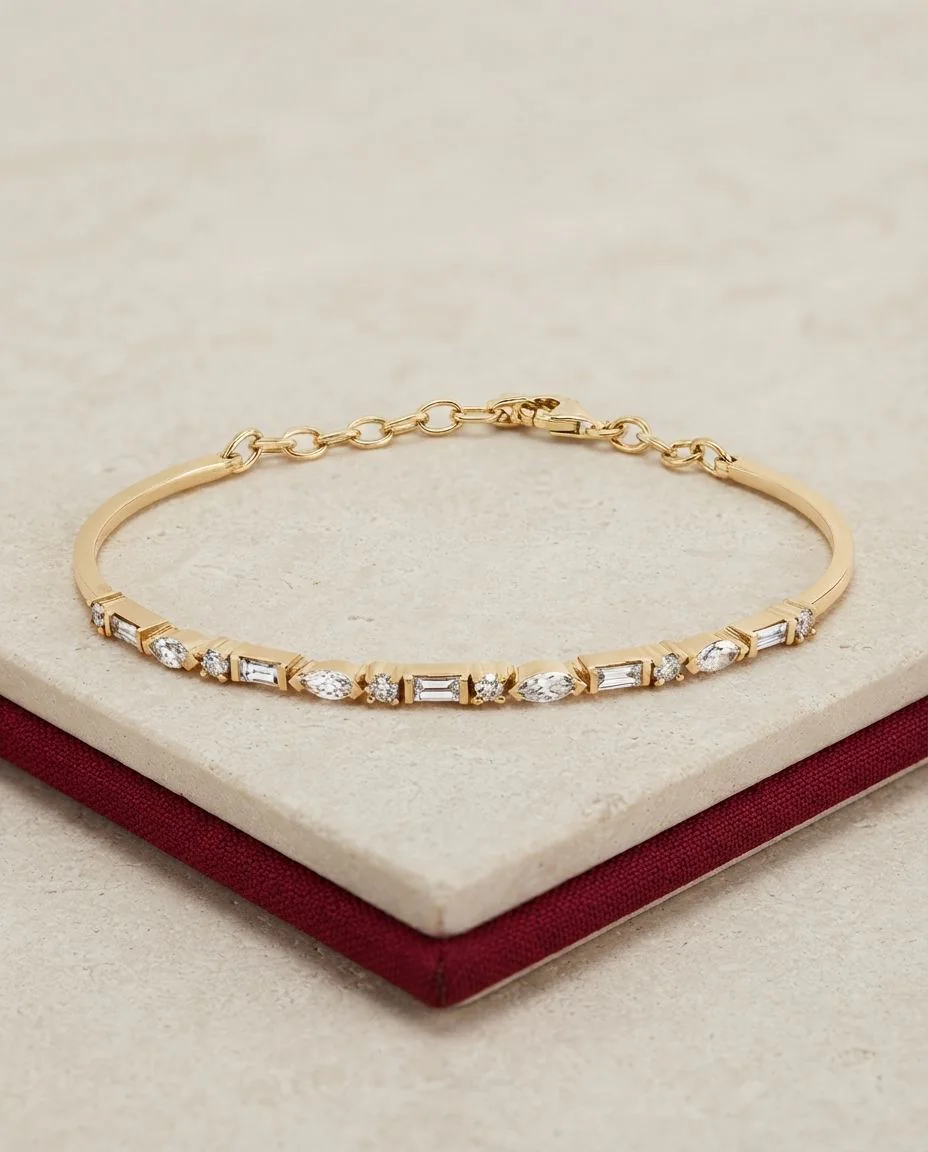 Armreif 18 Karat Gelbgold · drapiert
