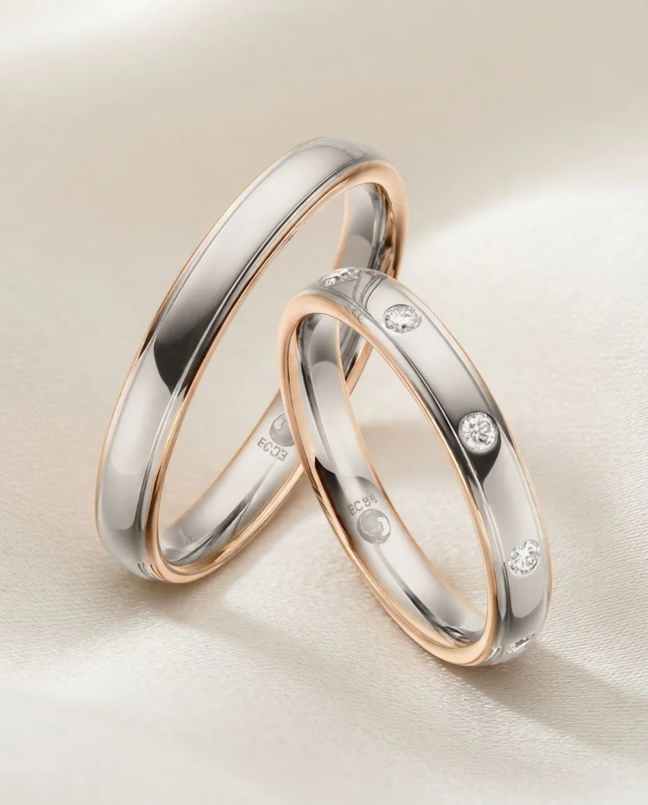 Trauringe · RU-1601-10 · Platin 600/- · drapiert