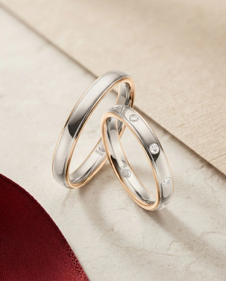 Trauringe · RU-1601-10 · Platin 600/- · drapiert