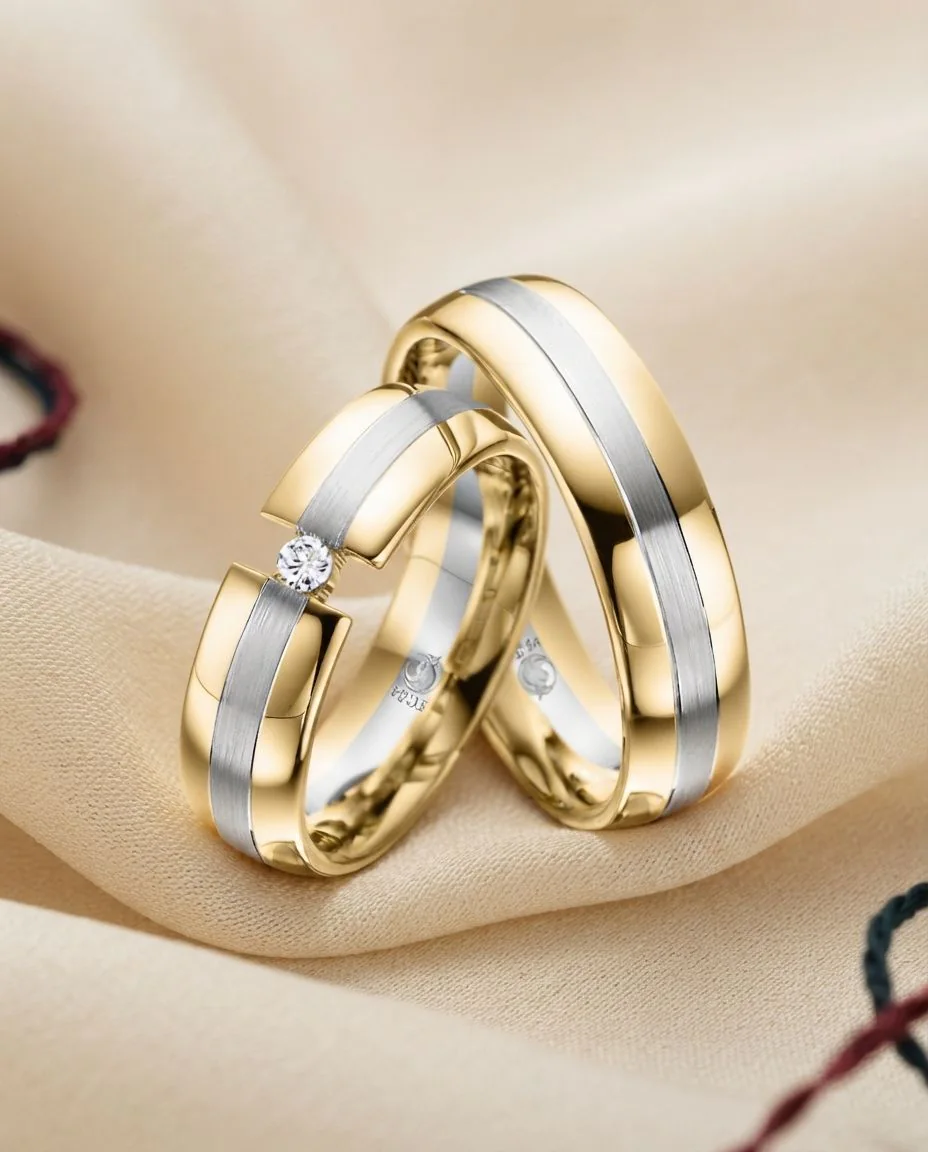 Trauringe · RU-1004-9 · Gelbgold 585/- · drapiert