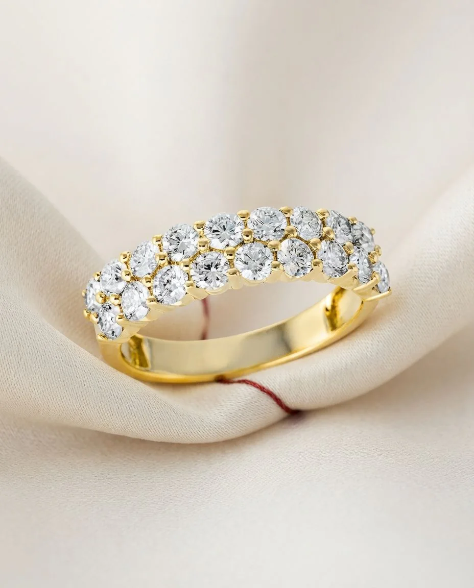 Ring 18 Karat Gelbgold · drapiert