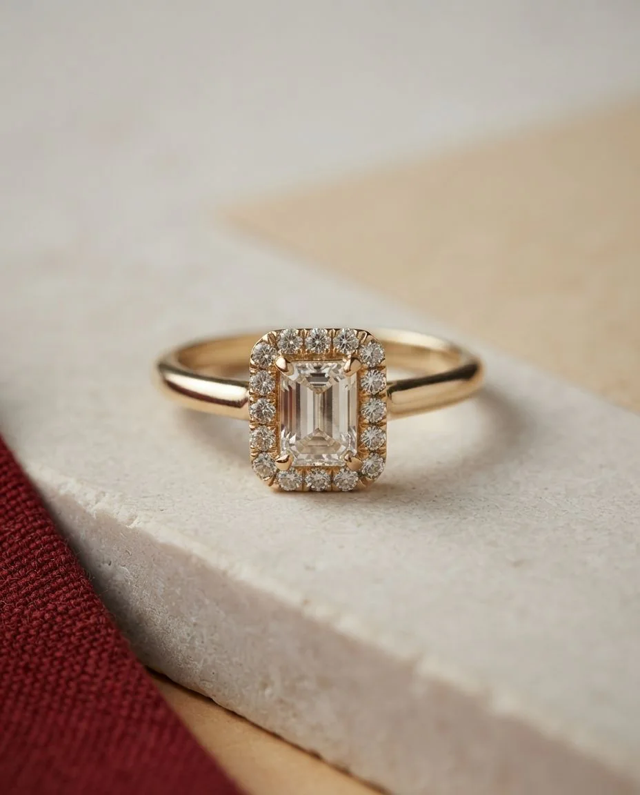 Ring 18 Karat Gelbgold · drapiert
