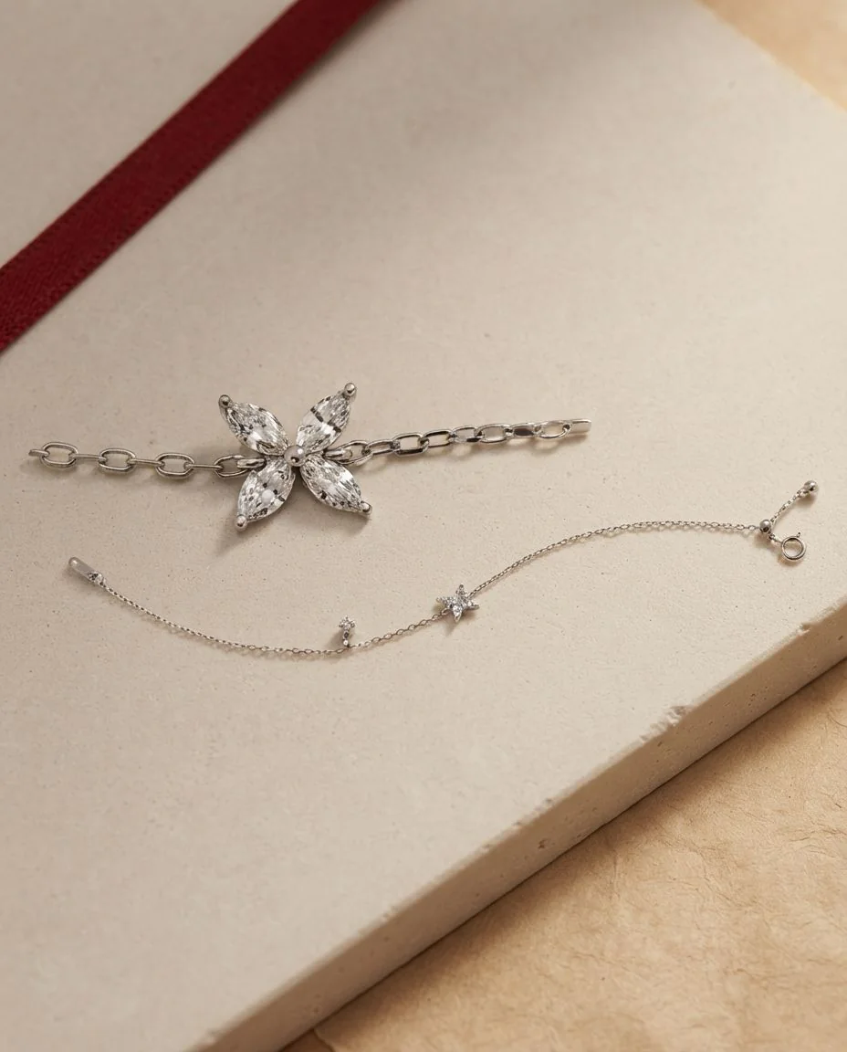 Armband 18 Karat Roségold, Länge variabel · drapiert