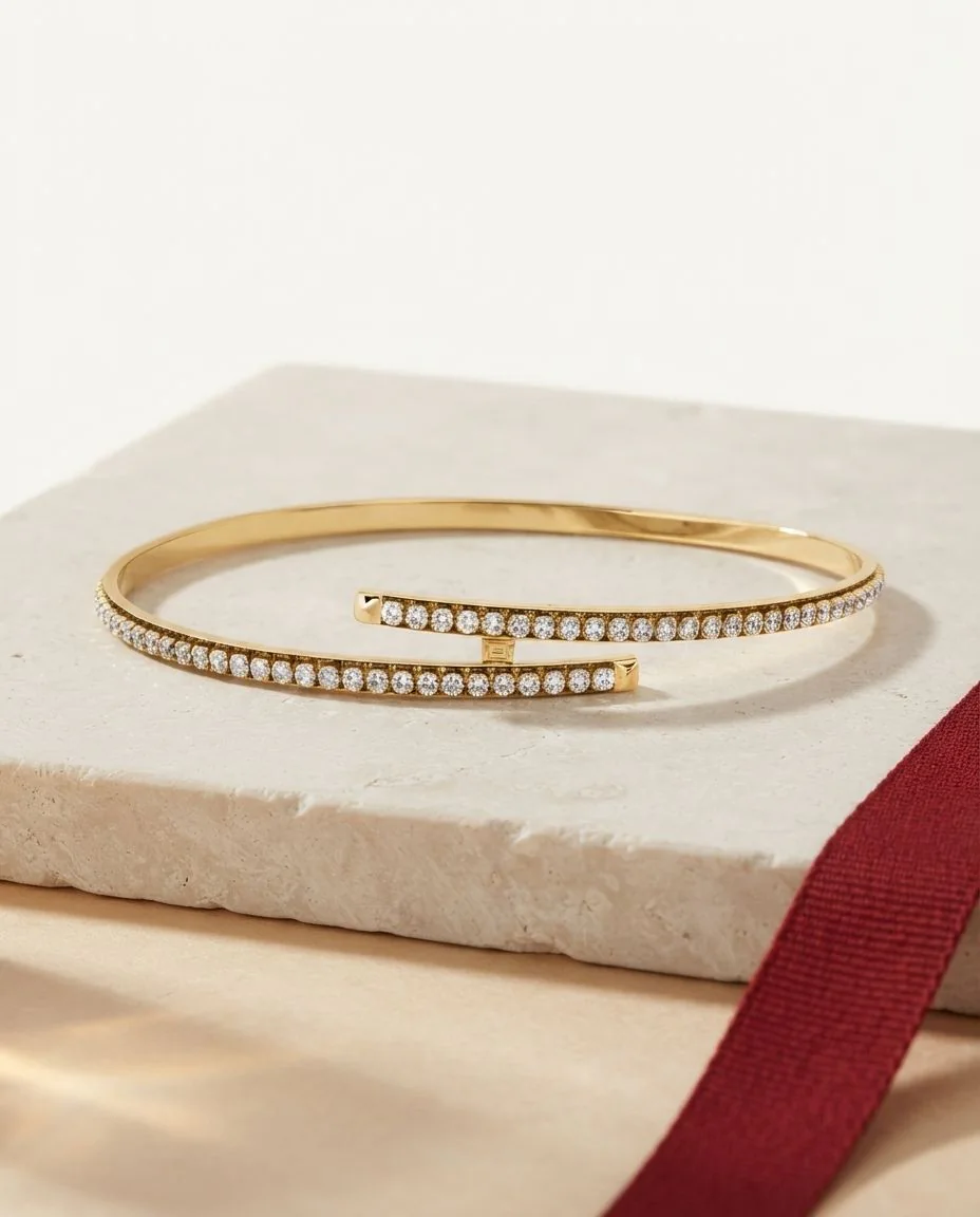 Armreif 18 Karat Gelbgold · drapiert