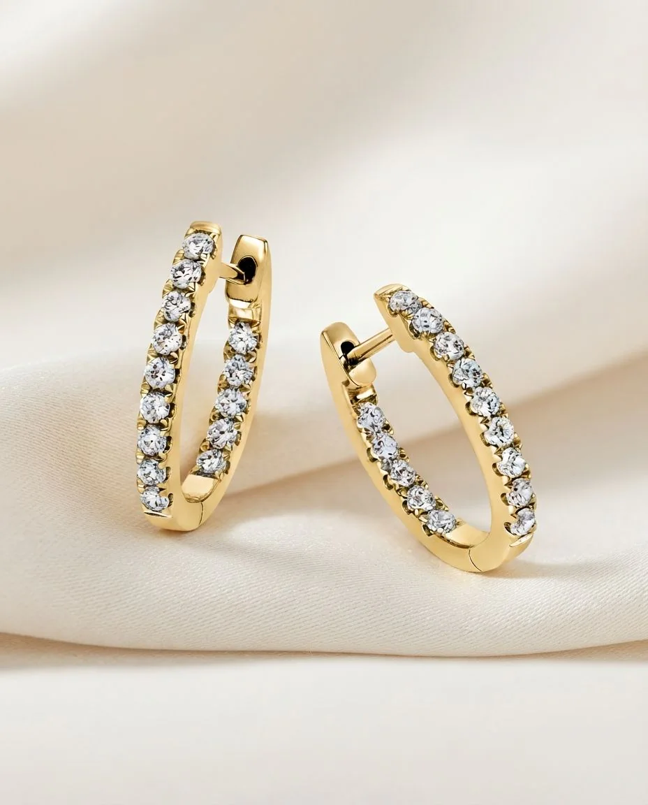 Creolen 14 Karat Gelbgold · drapiert