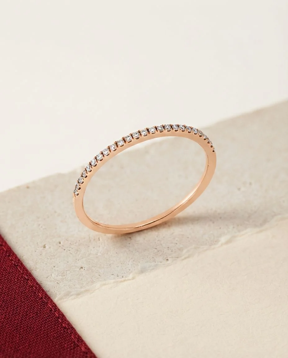 Ring 18 Karat Roségold · drapiert