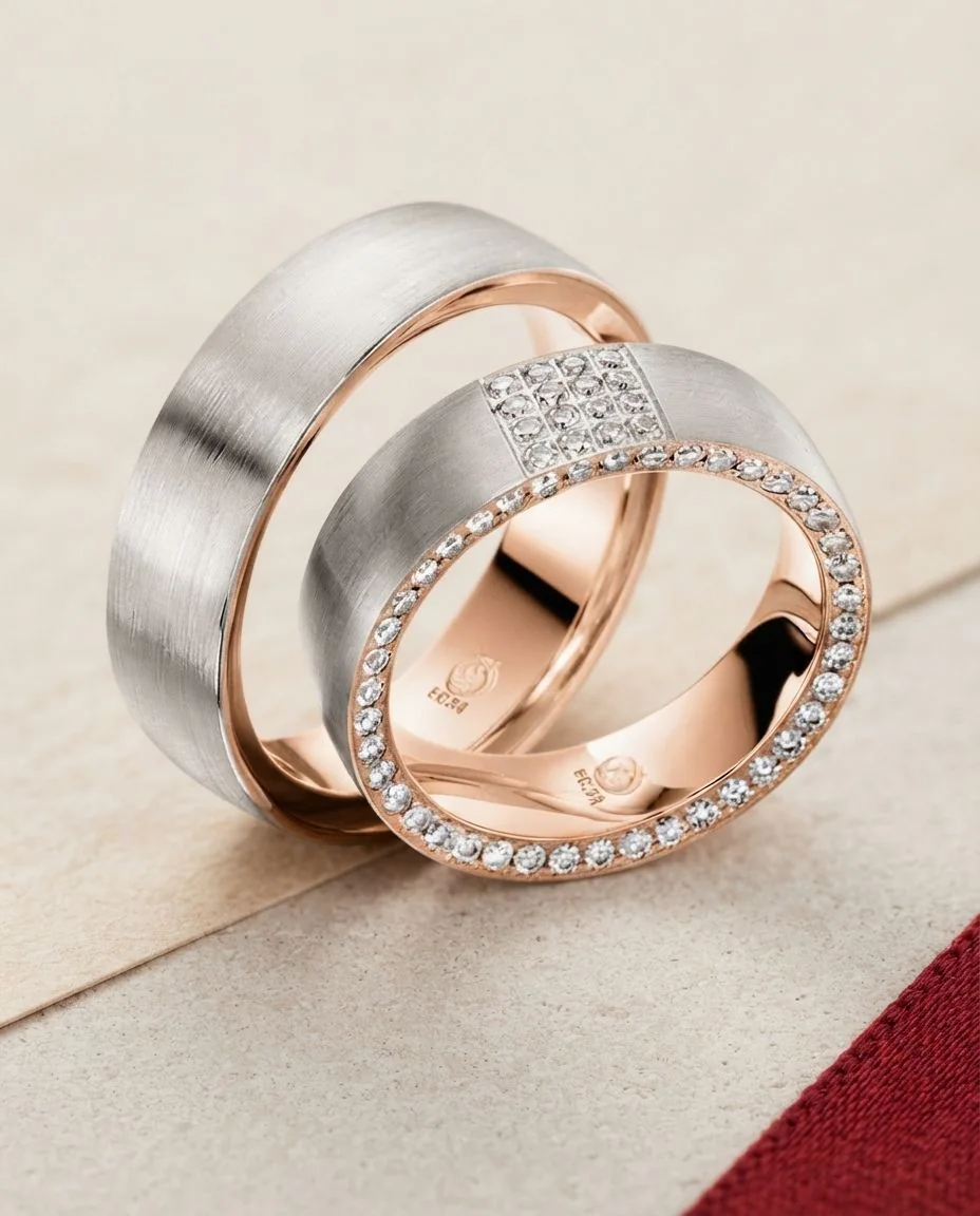 Trauringe · RU-1036-1 · Platin 600/- · drapiert
