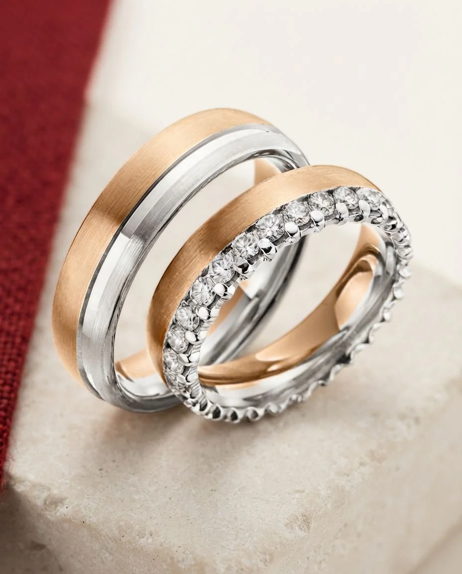 Trauringe · RU-1145-6 · Weißgold 585/- · drapiert