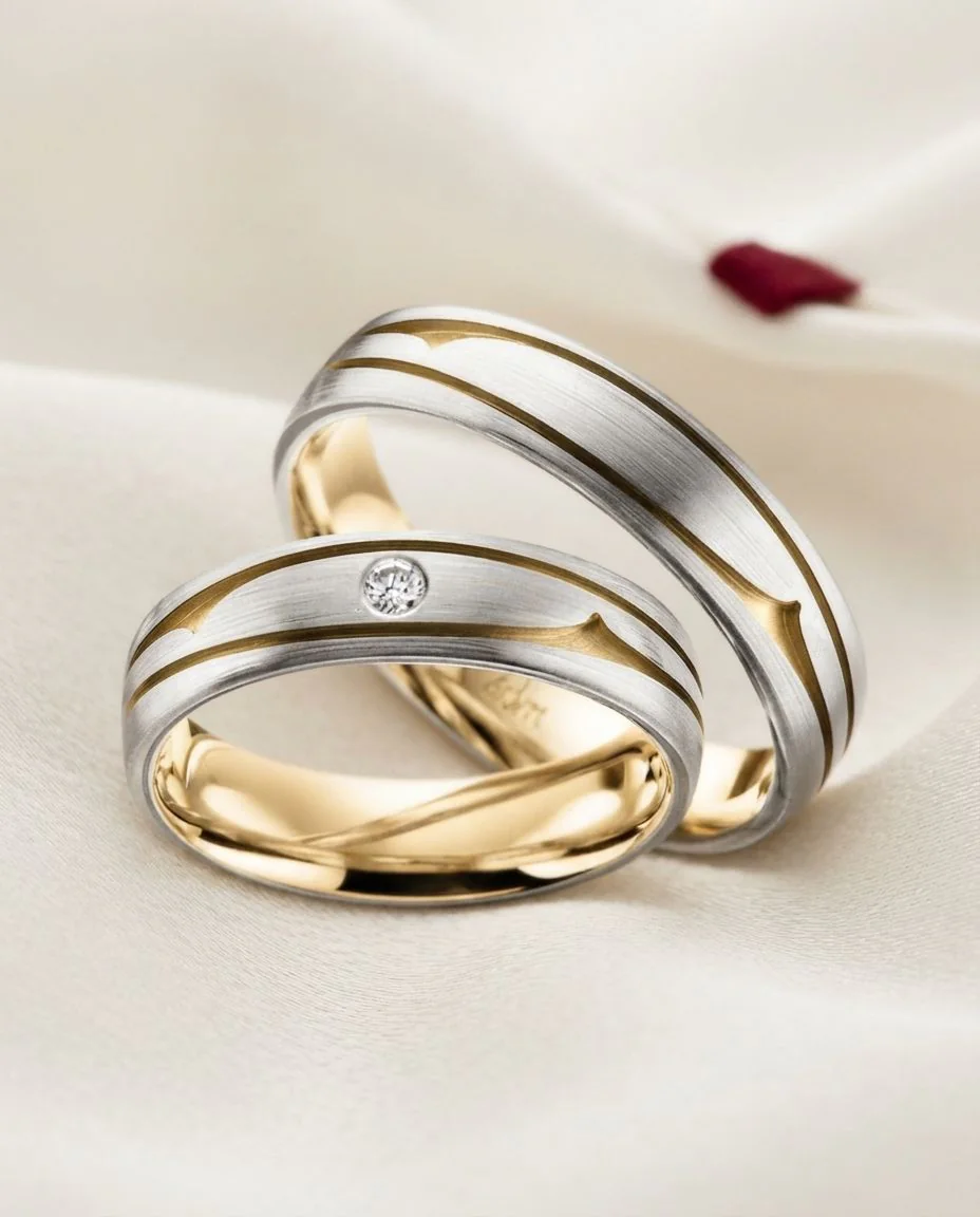 Trauringe · RU-1143-5 · Platin 600/- · drapiert