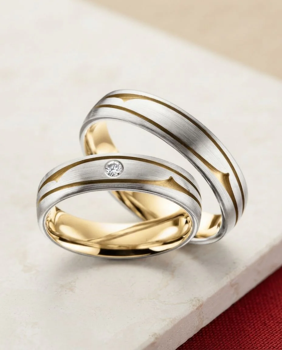Trauringe · RU-1143-5 · Platin 600/- · drapiert