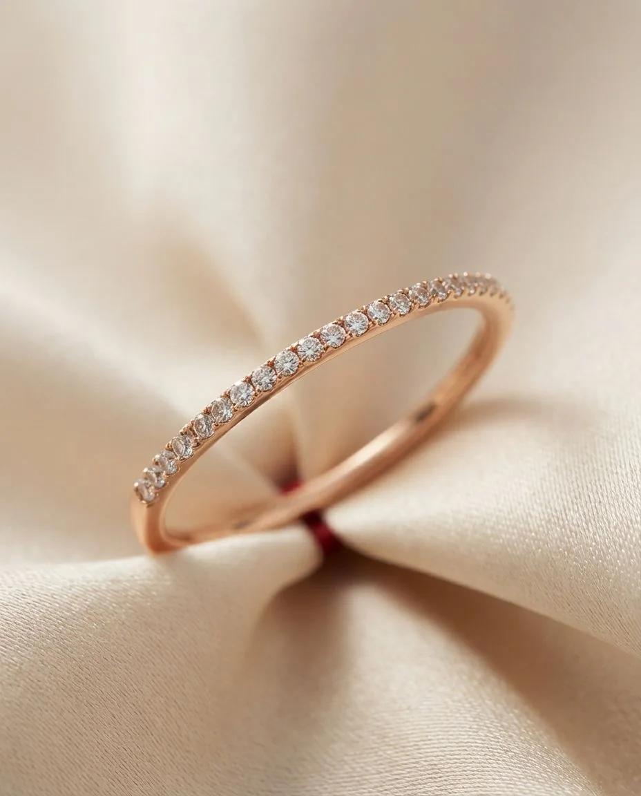 Ring 18 Karat Roségold · drapiert