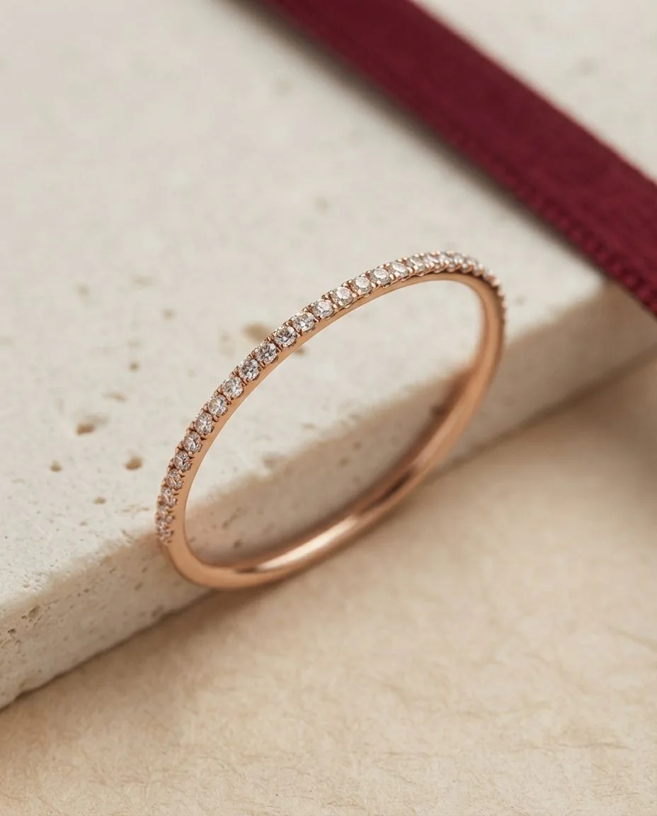 Ring 18 Karat Roségold · drapiert