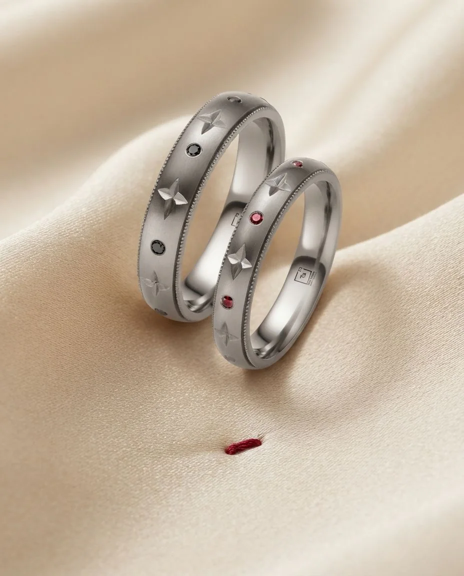 Eheringe Tantal handgemacht TA57 & TA58 · drapiert
