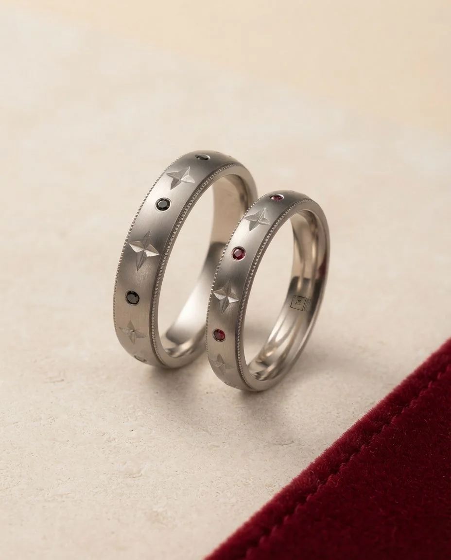 Eheringe Tantal handgemacht TA57 & TA58 · drapiert