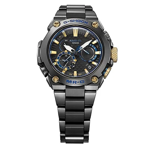 Frontansicht der schwarzen MRG-B2000B-1A mit Blick auf das Gliederarmband