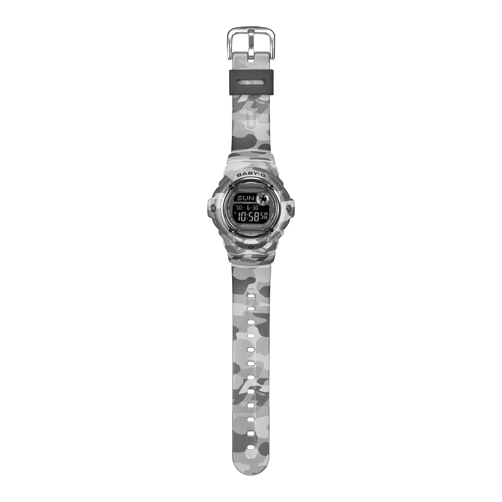Das Camouflage Muster der Armbanduhr BG-169CMB-8ER ist über Gehäuse und Armband verteilt