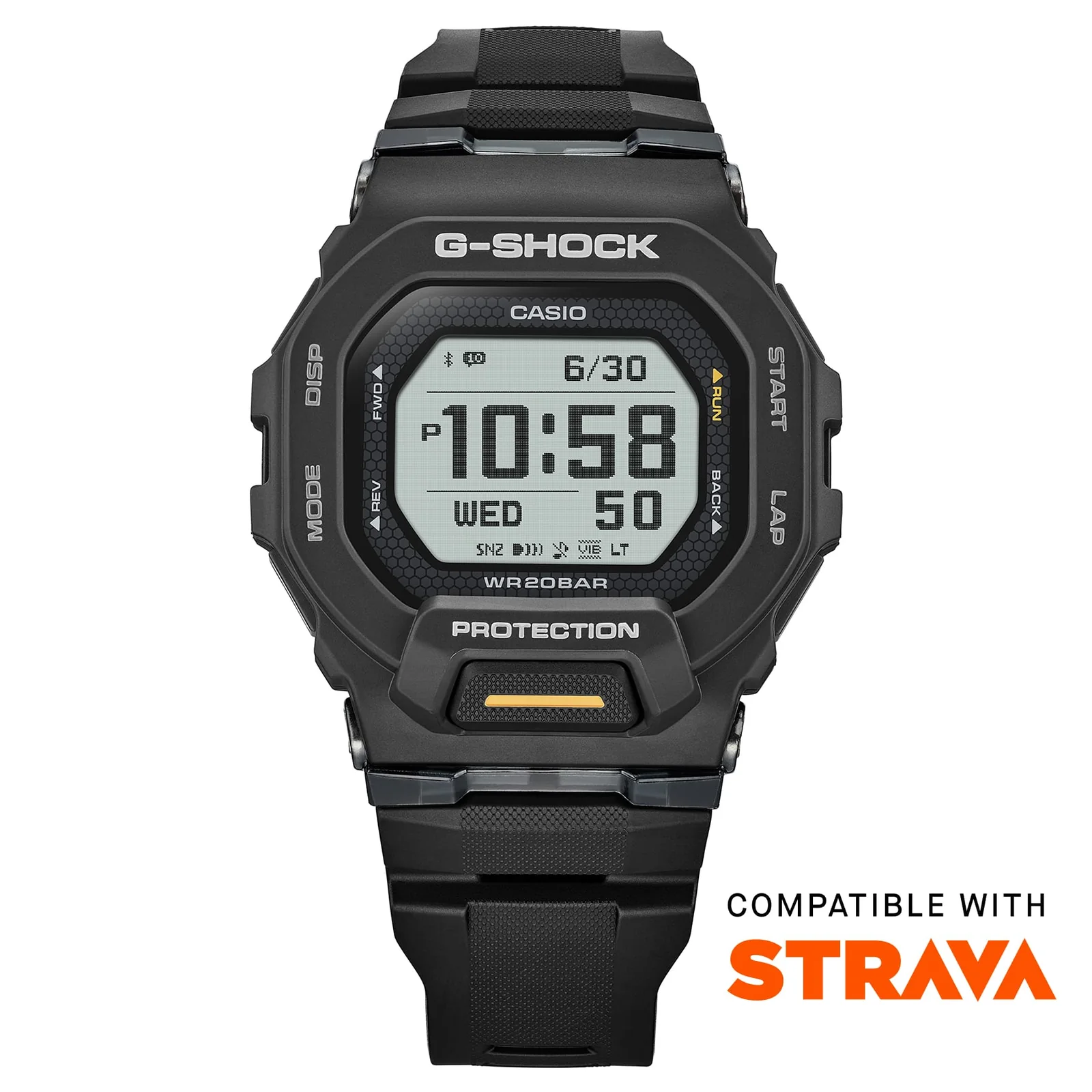 Die GBD-200-1A1ER mit STRAVA Logo daneben