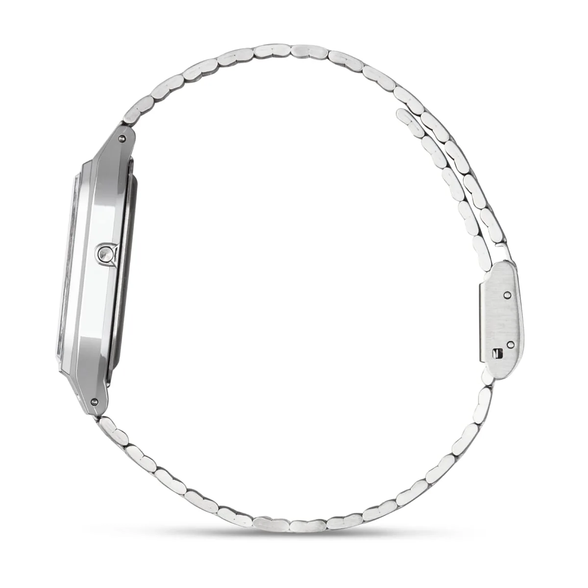 Seitliche Ansicht der AQ-230A-7DMQ mit geschlossenem Armband