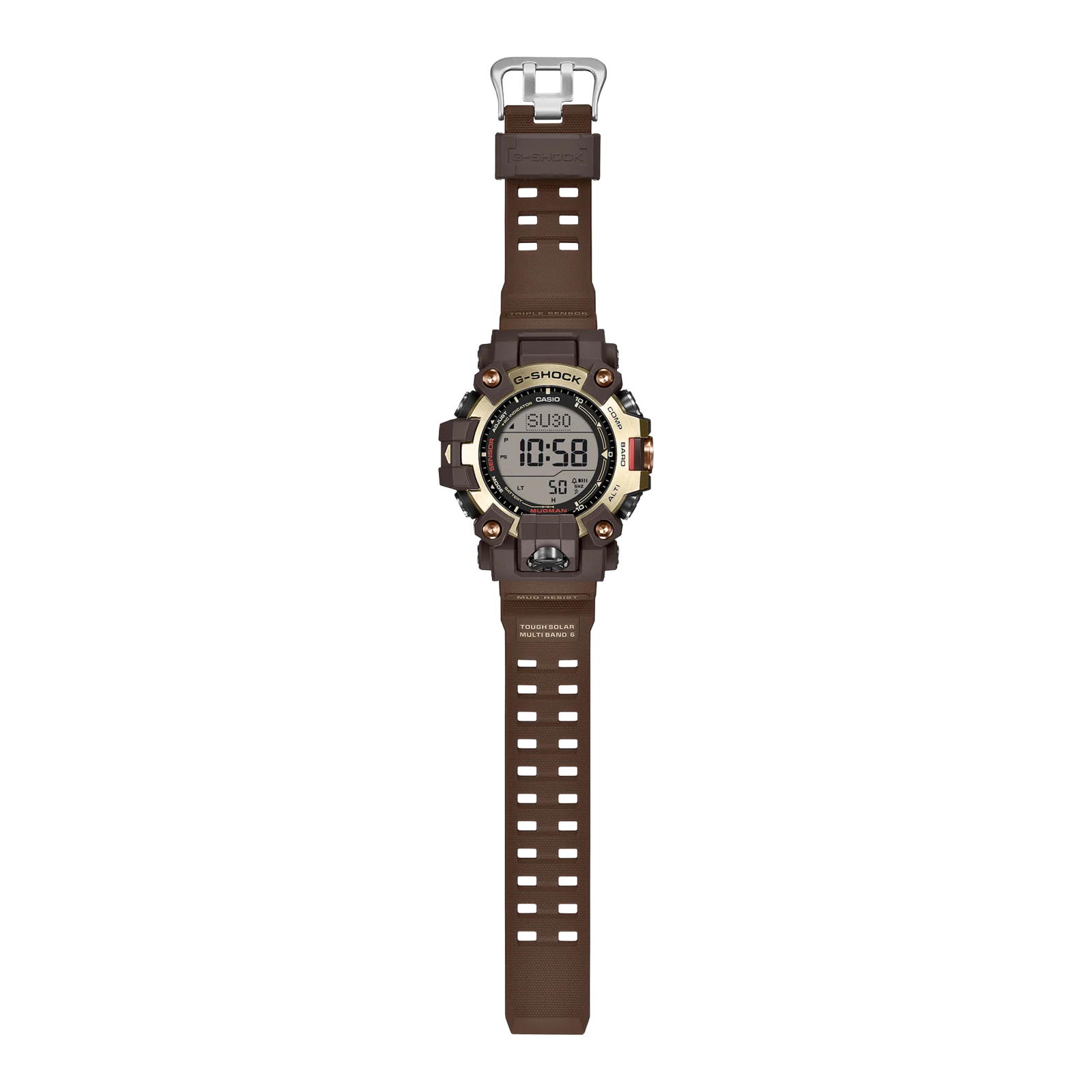 Das Armband der Armbanduhr GW-9500MH-5ER hat eine doppelte Lochreihe