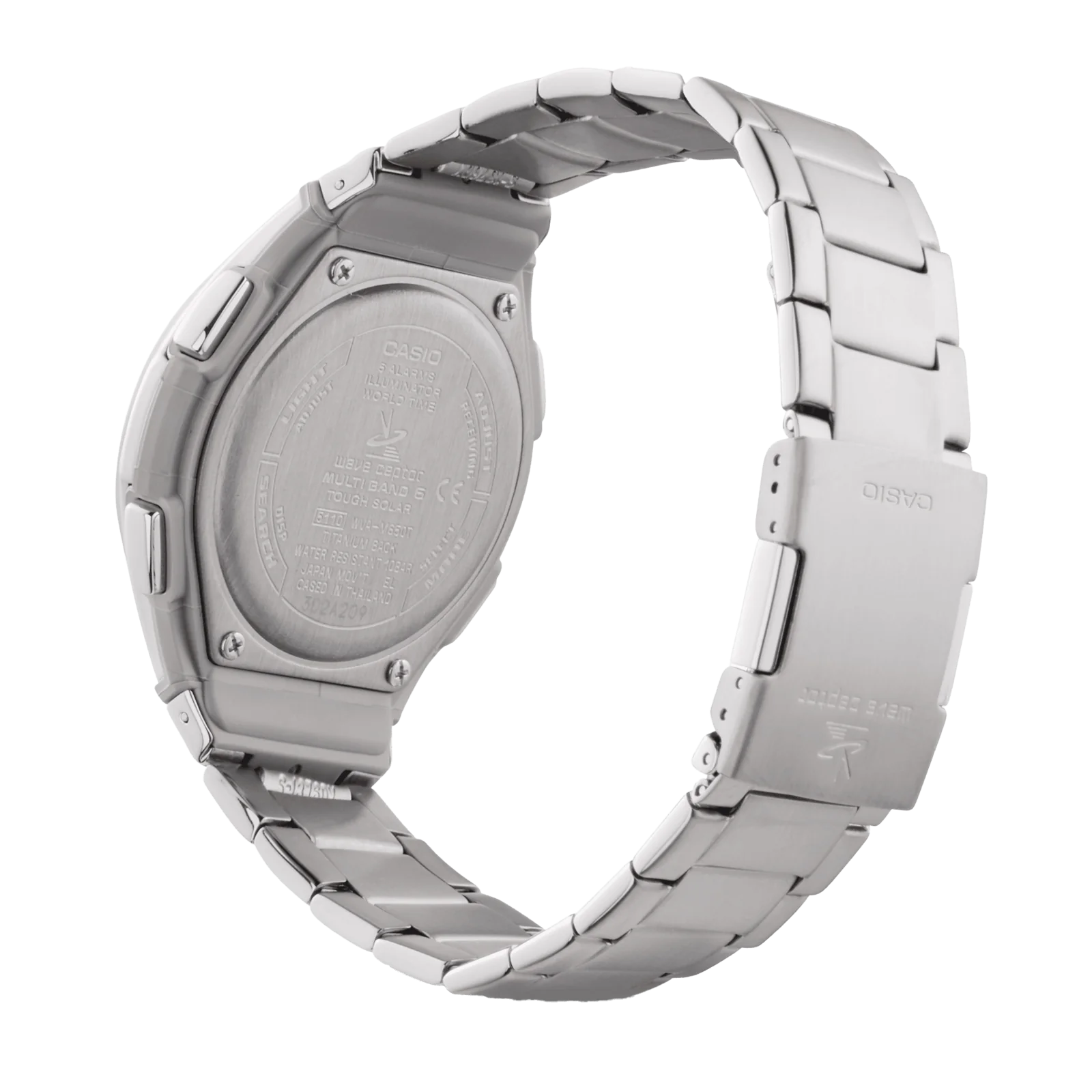 Rückansicht der WVA-M650TD-1A mit geschlossenem Metallarmband
