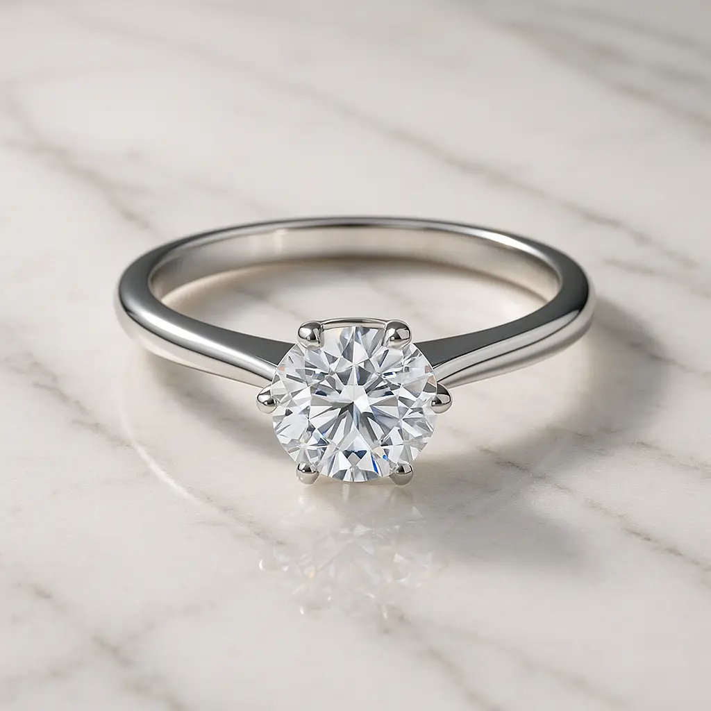 Rubin Verlobungsring 18016 Weißgold 585