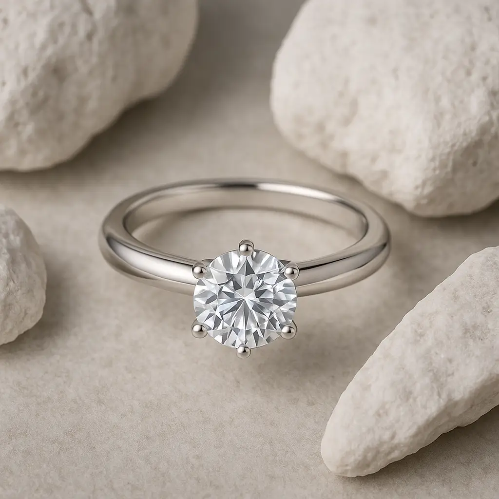 Rubin Verlobungsring 18003 Silber 925