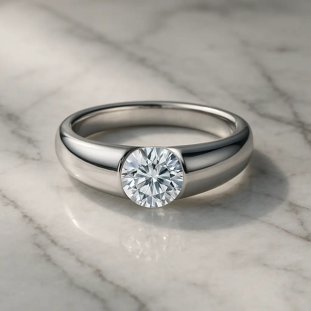 Rubin Verlobungsring 18005 Weißgold 585
