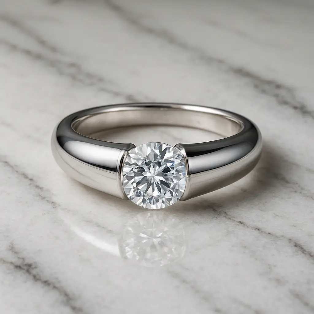 Rubin Verlobungsring 18006 Weißgold 585