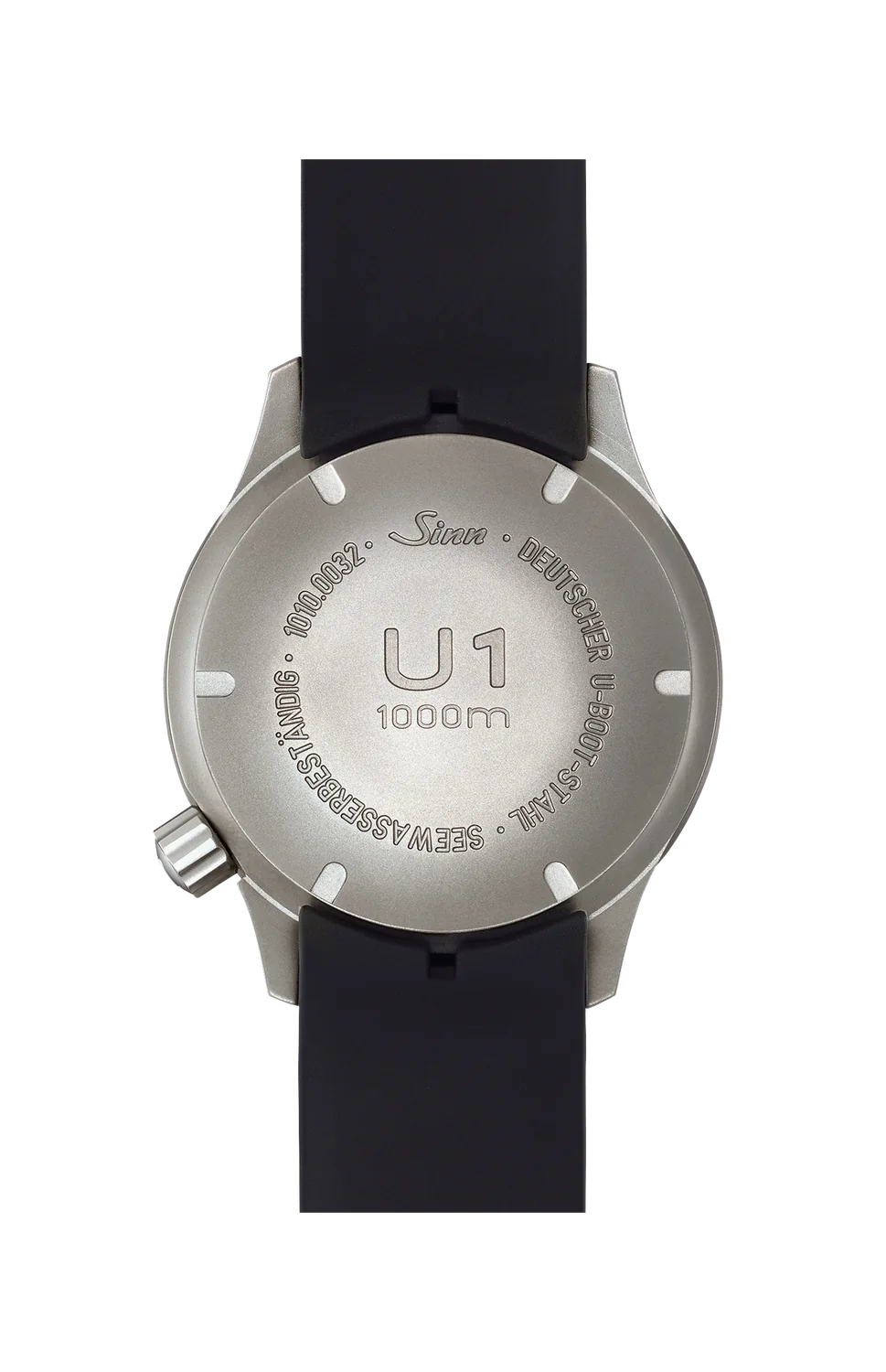 SINN U1 SDR Taucheruhr aus deutschem U-Boot-Stahl mit schwarzem Drehring – Ansicht 3