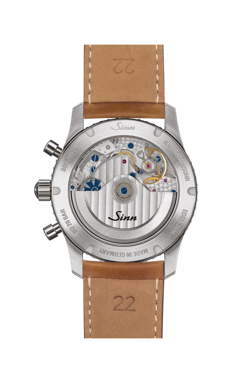 SINN 903 St II G Navigationschronograph mit galvanisch grünem Zifferblatt – Ansicht 3