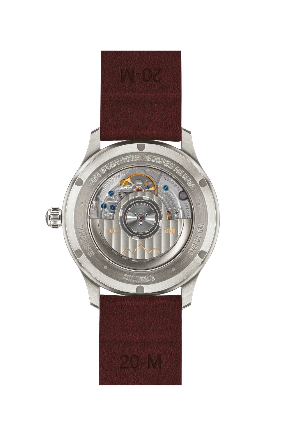 SINN 1739 Römerberg Elegante Uhr mit karmesinrotem Zifferblatt – Ansicht 3