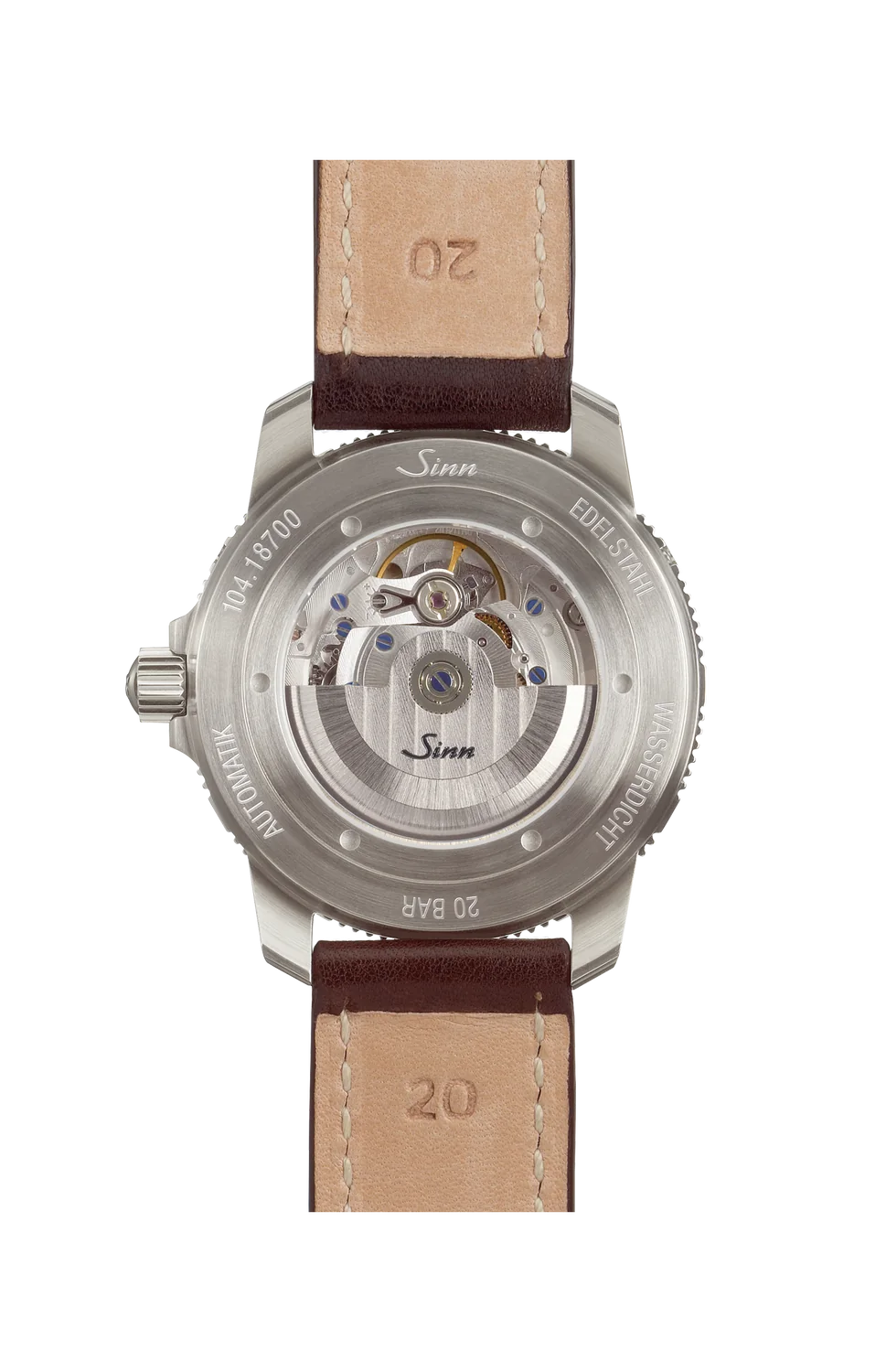SINN 104 St Sa I MG Fliegeruhr mit metallisch grün schimmernden Zifferblatt – Ansicht 3